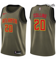 Youth Nike Atlanta Hawks 20 John Collins Swingman Green Salute to Service NBA Jersey Youth Nike Atlanta Hawks 20 John Collins Swingman Green Salute to Service NBA Jersey