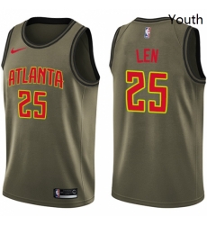 Youth Nike Atlanta Hawks 25 Alex Len Swingman Green Salute to Service NBA Jersey Youth Nike Atlanta Hawks 25 Alex Len Swingman Green Salute to Service NBA Jersey