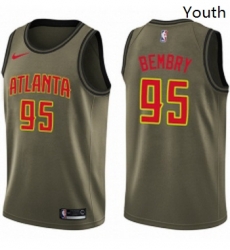 Youth Nike Atlanta Hawks 95 DeAndre Bembry Swingman Green Salute to Service NBA Jersey Youth Nike Atlanta Hawks 95 DeAndre Bembry Swingman Green Salute to Service NBA Jersey