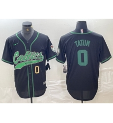 Men Boston Celtics 0 Jayson Tatum Number Black Cool Base Stitched Baseball Jersey Men Boston Celtics 0 Jayson Tatum Number Black Cool Base Stitched Baseball Jersey