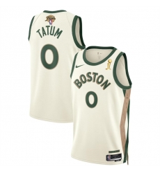 Men Boston Celtics 0 Jayson Tatum White 2024 Finals Champions City Edition Stitched Basketball Jersey Men Boston Celtics 0 Jayson Tatum White 2024 Finals Champions City Edition Stitched Basketball Jersey