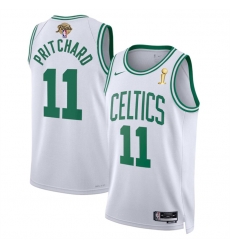 Men Boston Celtics 11 Payton Pritchard White 2024 Finals Champions Association Edition Stitched Basketball Jersey Men Boston Celtics 11 Payton Pritchard White 2024 Finals Champions Association Edition Stitched Basketball Jersey