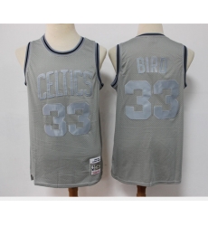 Men Boston Celtics 33 Larry Bird Grey Throwback Stitched Basketball Jersey Men Boston Celtics 33 Larry Bird Grey Throwback Stitched Basketball Jersey