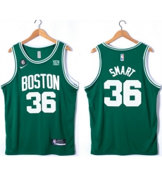 Men Boston Celtics 36 Marcus Smart Green No 6 Patch Stitched Basketball Jersey Men Boston Celtics 36 Marcus Smart Green No 6 Patch Stitched Basketball Jersey