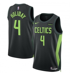 Men Boston Celtics 4 Jrue Holiday Black 2024 25 City Edition Stitched Basketball Jersey Men Boston Celtics 4 Jrue Holiday Black 2024 25 City Edition Stitched Basketball Jersey
