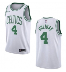 Men Boston Celtics 4 Jrue Holiday White 2023 Association Edition Stitched Basketball Jersey Men Boston Celtics 4 Jrue Holiday White 2023 Association Edition Stitched Basketball Jersey