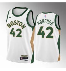 Men Boston Celtics 42 Al Horford White 2023 24 City Edition Stitched Basketball Jersey Men Boston Celtics 42 Al Horford White 2023 24 City Edition Stitched Basketball Jersey