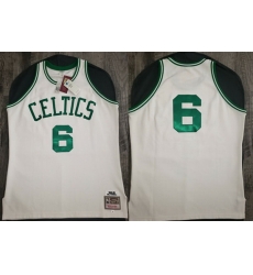 Men Boston Celtics 6 Bill Russell 1962 63 White Throwback Stitched Jersey Men Boston Celtics 6 Bill Russell 1962 63 White Throwback Stitched Jersey