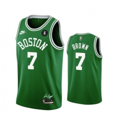 Men Boston Celtics 7 Jaylen Brown Green No 6 Patch Stitched Basketball Jersey Men Boston Celtics 7 Jaylen Brown Green No 6 Patch Stitched Basketball Jersey