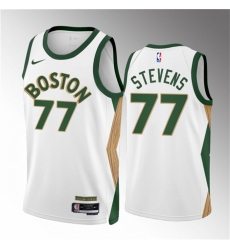 Men Boston Celtics 77 Lamar Stevens White 2023 24 City Edition Stitched Basketball Jersey Men Boston Celtics 77 Lamar Stevens White 2023 24 City Edition Stitched Basketball Jersey