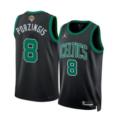 Men Boston Celtics 8 Kristaps Porzingis Black 2024 Finals Statement Edition Stitched Basketball Jersey Men Boston Celtics 8 Kristaps Porzingis Black 2024 Finals Statement Edition Stitched Basketball Jersey
