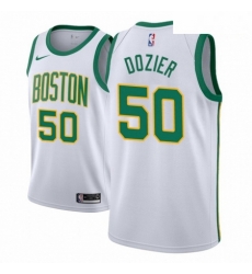 Men NBA 2018 19 Boston Celtics 50 P J Dozier City Edition White Jers Men NBA 2018 19 Boston Celtics 50 P J Dozier City Edition White Jers
