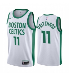 Men Nike Boston Celtics 11 Payton Pritchard White NBA Swingman 2020 21 City Edition Jersey Men Nike Boston Celtics 11 Payton Pritchard White NBA Swingman 2020 21 City Edition Jersey