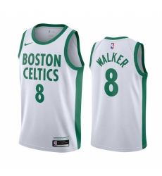 Men Nike Boston Celtics 8 Kemba Walker White NBA Swingman 2020 21 City Edition Jersey Men Nike Boston Celtics 8 Kemba Walker White NBA Swingman 2020 21 City Edition Jersey