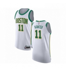 Mens Boston Celtics 11 Enes Kanter Authentic White Basketball Jersey City Edition Mens Boston Celtics 11 Enes Kanter Authentic White Basketball Jersey City Edition