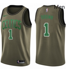 Mens Nike Boston Celtics 1 Walter Brown Swingman Green Salute to Service NBA Jersey Mens Nike Boston Celtics 1 Walter Brown Swingman Green Salute to Service NBA Jersey