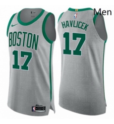 Mens Nike Boston Celtics 17 John Havlicek Authentic Gray NBA Jersey City Edition Mens Nike Boston Celtics 17 John Havlicek Authentic Gray NBA Jersey City Edition