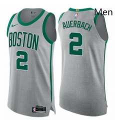Mens Nike Boston Celtics 2 Red Auerbach Authentic Gray NBA Jersey City Edition Mens Nike Boston Celtics 2 Red Auerbach Authentic Gray NBA Jersey City Edition