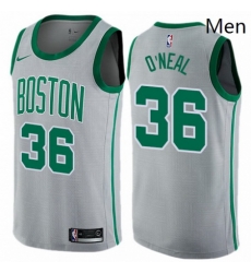 Mens Nike Boston Celtics 36 Shaquille ONeal Swingman Gray NBA Jersey City Edition Mens Nike Boston Celtics 36 Shaquille ONeal Swingman Gray NBA Jersey City Edition
