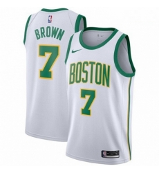 Mens Nike Boston Celtics 7 Jaylen Brown Swingman White NBA Jersey City Edition Mens Nike Boston Celtics 7 Jaylen Brown Swingman White NBA Jersey City Edition