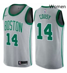 Womens Nike Boston Celtics 14 Bob Cousy Swingman Gray NBA Jersey City Edition Womens Nike Boston Celtics 14 Bob Cousy Swingman Gray NBA Jersey City Edition