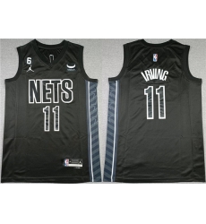 Men Brooklyn Nets 11 Kyrie Irving Black2022 23 Statement Edition No 6 Patch Stitched Basketball Jersey Men Brooklyn Nets 11 Kyrie Irving Black2022 23 Statement Edition No 6 Patch Stitched Basketball Jersey