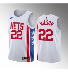 Men Brooklyn Nets 22 Jalen Wilson White 2023 Draft Classic Edition Stitched Basketball Jersey Men Brooklyn Nets 22 Jalen Wilson White 2023 Draft Classic Edition Stitched Basketball Jersey