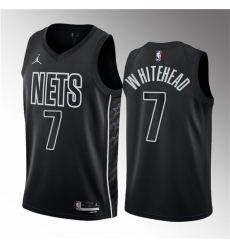 Men Brooklyn Nets 7 Dariq Whitehead Black 2023 Draft Statement Edition Stitched Basketball Jersey Men Brooklyn Nets 7 Dariq Whitehead Black 2023 Draft Statement Edition Stitched Basketball Jersey