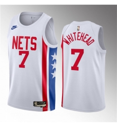 Men Brooklyn Nets 7 Dariq Whitehead White 2023 Draft Classic Edition Stitched Basketball Jersey Men Brooklyn Nets 7 Dariq Whitehead White 2023 Draft Classic Edition Stitched Basketball Jersey