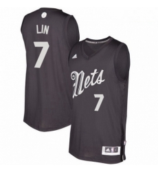 Mens Adidas Brooklyn Nets 7 Jeremy Lin Swingman Black 2016 2017 Christmas Day NBA Jersey Mens Adidas Brooklyn Nets 7 Jeremy Lin Swingman Black 2016 2017 Christmas Day NBA Jersey