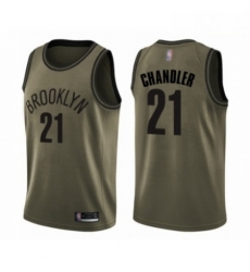 Mens Brooklyn Nets 21 Wilson Chandler Swingman Green Salute to Service Basketball Jersey Mens Brooklyn Nets 21 Wilson Chandler Swingman Green Salute to Service Basketball Jersey