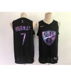 Men's Brooklyn Nets #7 Kevin Durant Black Iridescent Holographic 2021 Jersey Men's Brooklyn Nets #7 Kevin Durant Black Iridescent Holographic 2021 Jersey