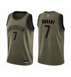 Mens Brooklyn Nets 7 Kevin Durant Swingman Green Salute to Service Basketball Jersey Mens Brooklyn Nets 7 Kevin Durant Swingman Green Salute to Service Basketball Jersey