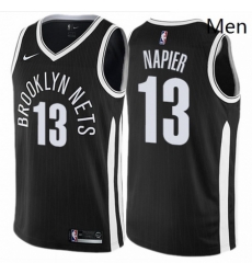 Mens Nike Brooklyn Nets 13 Shabazz Napier Swingman Black NBA Jersey City Edition Mens Nike Brooklyn Nets 13 Shabazz Napier Swingman Black NBA Jersey City Edition