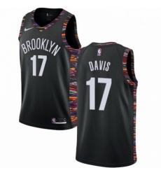 Mens Nike Brooklyn Nets 17 Ed Davis Swingman Black NBA Jersey 2018 19 City Edition Mens Nike Brooklyn Nets 17 Ed Davis Swingman Black NBA Jersey 2018 19 City Edition
