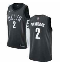 Mens Nike Brooklyn Nets 2 Nik Stauskas Authentic Gray NBA Jersey Statement Edition Mens Nike Brooklyn Nets 2 Nik Stauskas Authentic Gray NBA Jersey Statement Edition