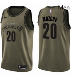 Mens Nike Brooklyn Nets 20 Timofey Mozgov Swingman Green Salute to Service NBA Jersey Mens Nike Brooklyn Nets 20 Timofey Mozgov Swingman Green Salute to Service NBA Jersey