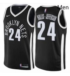 Mens Nike Brooklyn Nets 24 Rondae Hollis Jefferson Authentic Black NBA Jersey City Edition Mens Nike Brooklyn Nets 24 Rondae Hollis Jefferson Authentic Black NBA Jersey City Edition