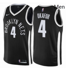 Mens Nike Brooklyn Nets 4 Jahlil Okafor Authentic Black NBA Jersey City Edition Mens Nike Brooklyn Nets 4 Jahlil Okafor Authentic Black NBA Jersey City Edition