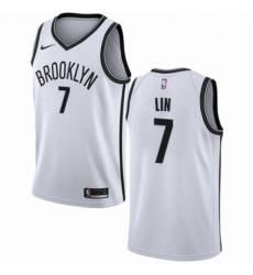 Mens Nike Brooklyn Nets 7 Jeremy Lin Swingman White NBA Jersey Association Edition Mens Nike Brooklyn Nets 7 Jeremy Lin Swingman White NBA Jersey Association Edition