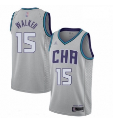 Hornets 15 Kemba Walker Gray Basketball Jordan Swingman City Edition 2019 20 Jersey Hornets 15 Kemba Walker Gray Basketball Jordan Swingman City Edition 2019 20 Jersey