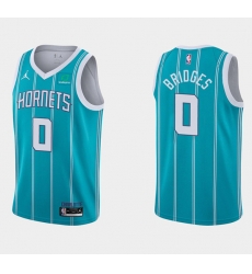 Men Charlotte Hornets 0 Miles Bridges Aqua Stitched Basketball Jersey Men Charlotte Hornets 0 Miles Bridges Aqua Stitched Basketball Jersey
