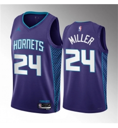 Men Charlotte Hornets 24 Brandon Miller Purple 2022 23 Draft Statement Edition Stitched Basketball Jersey Men Charlotte Hornets 24 Brandon Miller Purple 2022 23 Draft Statement Edition Stitched Basketball Jersey
