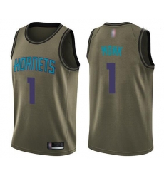 Men Green Malik Monk Men's Jersey 1 Swingman Charlotte Hornets Basketball Salute To Service Men Green Malik Monk Men's Jersey 1 Swingman Charlotte Hornets Basketball Salute To Service
