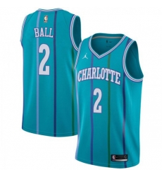 Men Nike Charlotte Hornets 2 LaMelo Ball Aqua NBA Jordan Swingman Hardwood Classics Jersey Men Nike Charlotte Hornets 2 LaMelo Ball Aqua NBA Jordan Swingman Hardwood Classics Jersey