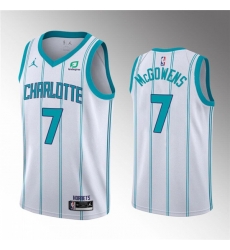 Men's Charlotte Hornets #7 Bryce McGowens White Stitched Basketball Jersey Men's Charlotte Hornets #7 Bryce McGowens White Stitched Basketball Jersey