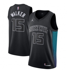 Nike Hornets #15 Kemba Walker Black NBA Jordan Swingman City Edition Jersey Nike Hornets #15 Kemba Walker Black NBA Jordan Swingman City Edition Jersey