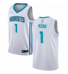 Womens Nike Jordan Charlotte Hornets 1 Malik Monk Authentic White NBA Jersey Association Edition Womens Nike Jordan Charlotte Hornets 1 Malik Monk Authentic White NBA Jersey Association Edition