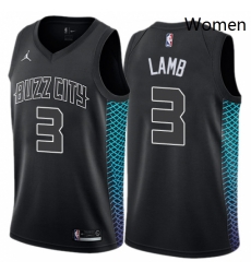 Womens Nike Jordan Charlotte Hornets 3 Jeremy Lamb Swingman Black NBA Jersey City Edition Womens Nike Jordan Charlotte Hornets 3 Jeremy Lamb Swingman Black NBA Jersey City Edition