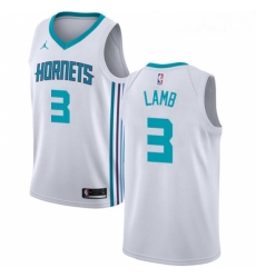 Womens Nike Jordan Charlotte Hornets 3 Jeremy Lamb Swingman White NBA Jersey Association Edition Womens Nike Jordan Charlotte Hornets 3 Jeremy Lamb Swingman White NBA Jersey Association Edition